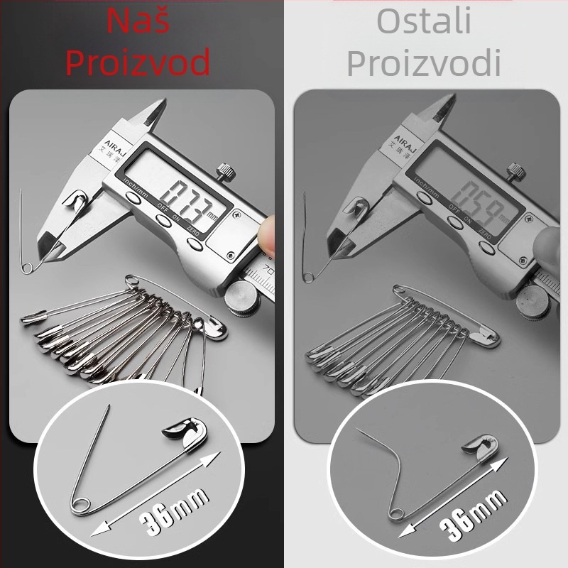 Vintage sigurnosni pin za odjeću – Go grass LC7020, pakirano u kutiji