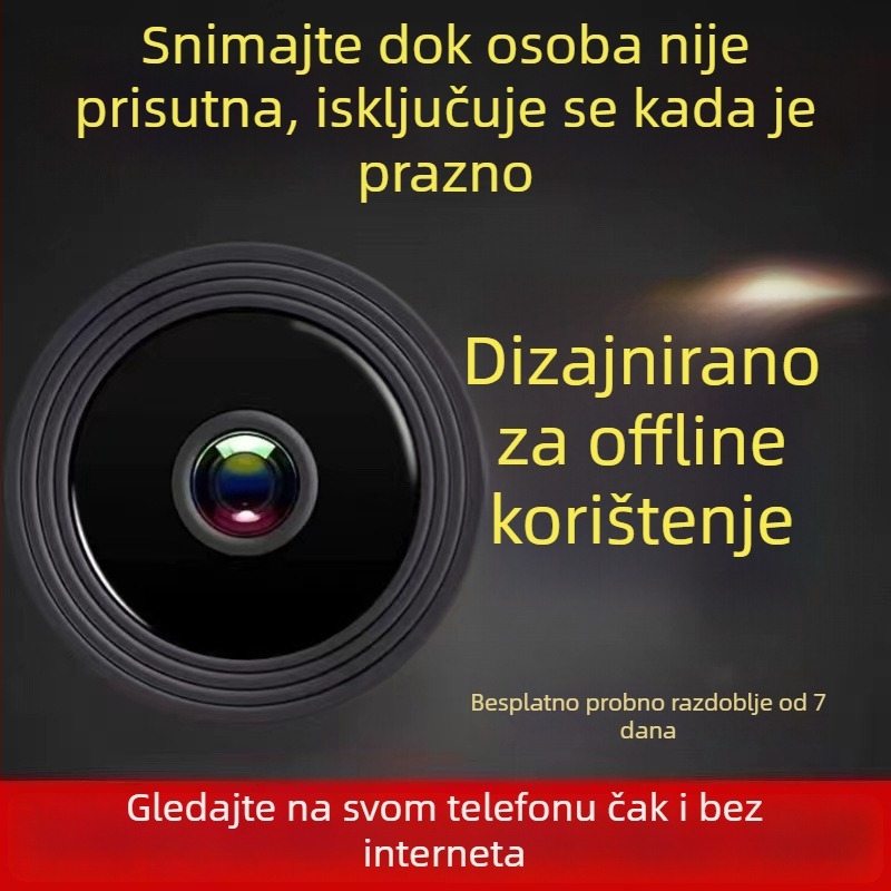 Bežična kamera s 3,6 mm širokokutnim objektivom, podrška mobilnoj aplikaciji, interkom i snimanje