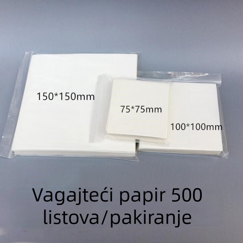 Biološki laboratorijski papir za vaganje, glatka površina, model 2251, materijal: papir, tolerancija 1