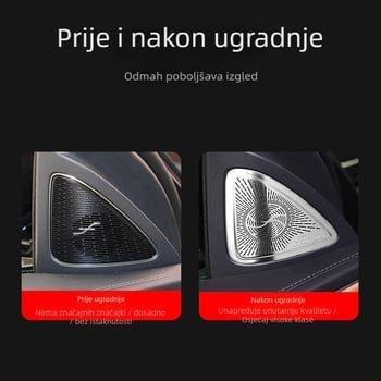 Metalni poklopac zvučnika na vratima za Mercedes-Benz E-Class (E260L/E300L) – unutarnja naljepnica Berlin Sound