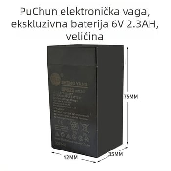 Punjiva baterija Shengyang SY625/TY623, 6V 2.3/2.5Ah, za digitalnu vagu s oprugom