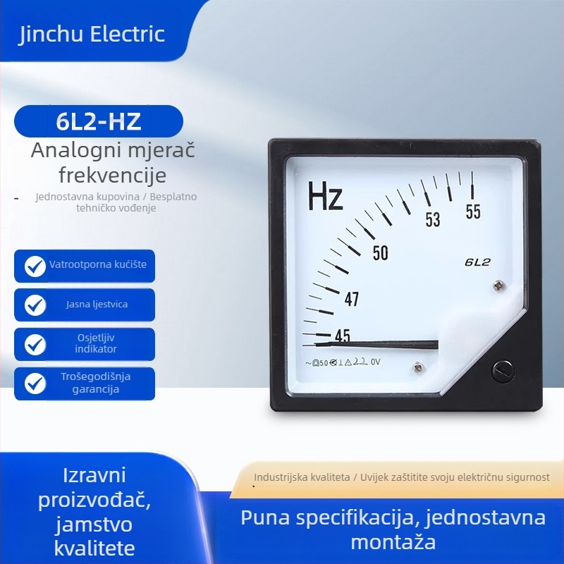 6L2Hz pokazivački tip AC ampermetar i mjerač frekvencije za trofaznu mrežu, mjerenje koeficijenta snage, 50 Hz, 30 A