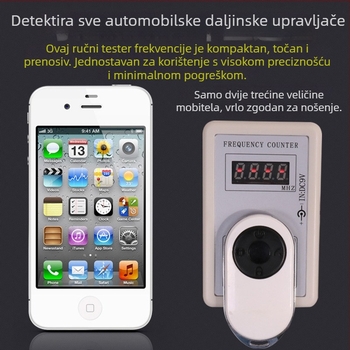 Ručni mjerač frekvencija za daljinsko upravljanje autom i signale garažnih vrata/rolnih vrata, model MR-881