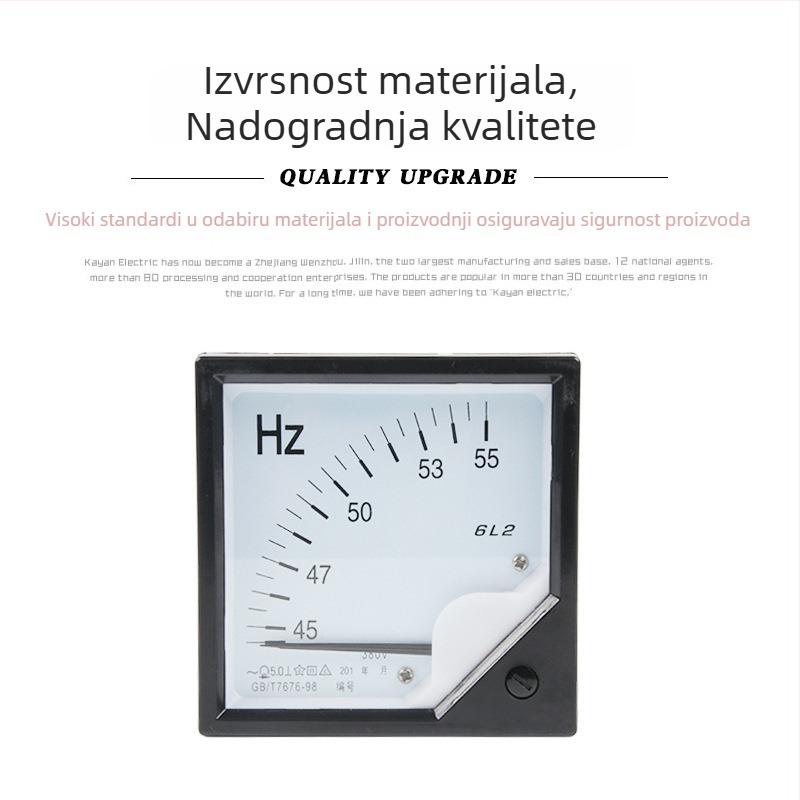 Frekvencijski mjerač 6C2/6L2, 0-50 Hz, DC 10 V, 4-20 mA mjerni uređaj za struju i napon