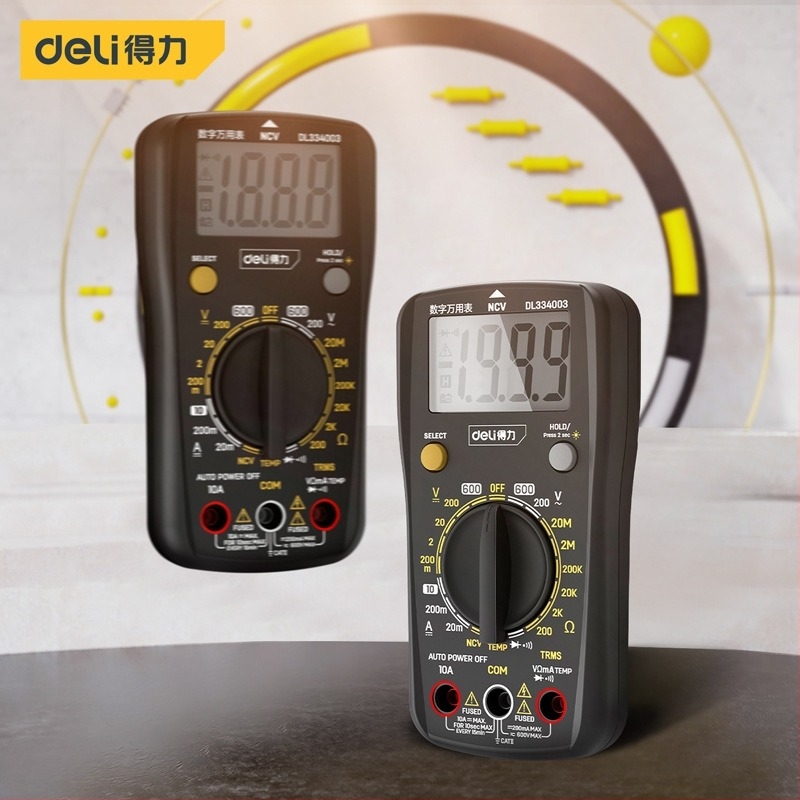 Deli DL334003 digitalni ručni multimetar (kapacitet, frekvencija, temperatura)