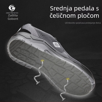 Gubang FZ6-2 Fly-Woven Zaštitne radne cipele – otporne na udarce i probijanje, čelični prst, mrežasti gornji dio, niski profil, za gradilišta
