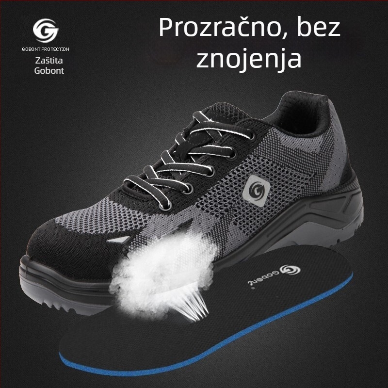 Gubang FZ6-2 Fly-Woven Zaštitne radne cipele – otporne na udarce i probijanje, čelični prst, mrežasti gornji dio, niski profil, za gradilišta