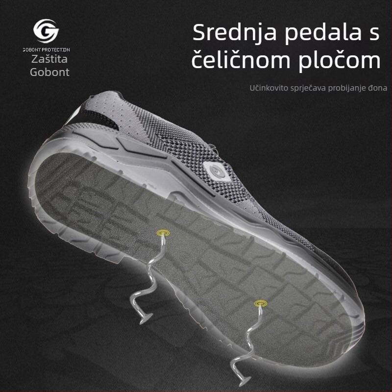 Gubang FZ6-2 Fly-Woven Zaštitne radne cipele – otporne na udarce i probijanje, čelični prst, mrežasti gornji dio, niski profil, za gradilišta