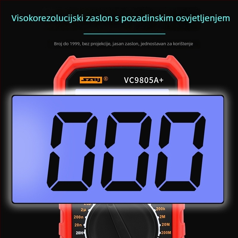 VC9805A digitalni multimetar – visoka preciznost mjerenja induktivnosti, kapaciteta i frekvencije
