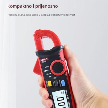 Digitalni kleštni ampermetar UT210D/UT210E – mjeri napon, kapacitetu, frekvenciju, otpor i struju; model 211126542