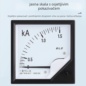KJIN 6L2-A AC ampermetar s pokazivačem, voltmetar direktno spajanje, raspon struje 100–200 A, mjerač faktorja snage