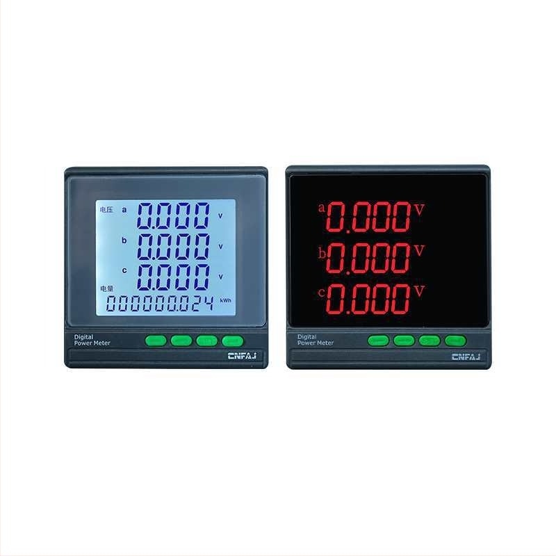 Trofazni LCD mjerač snage: struja, napon, frekvencija, energija i faktor snage, RS-485