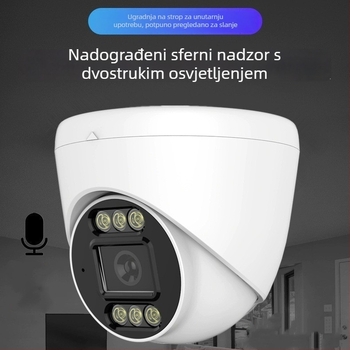 4MP PoE hemisferna IP kamera s punom bojom noćnog vida, 3,6 mm objektiv, minimalna osvijetljenost 0,01 lx, IR do 25 m
