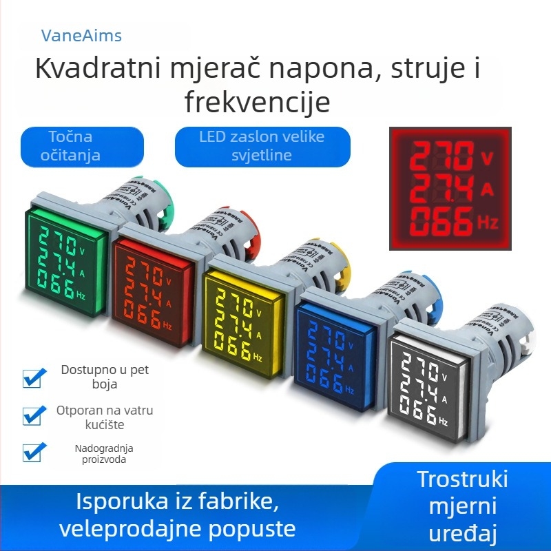 VaneAims FXB16-22FSVA digitalni mjerni uređaj za napone, AC24-500V ulaz/izlaz, raspon 24-500V