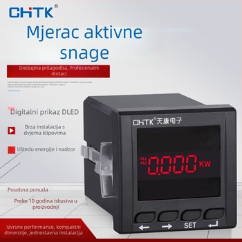 Digitalni mjerni uređaj za energiju s digitalnim zaslonom: aktivna snaga, reaktivna snaga i faktor snage