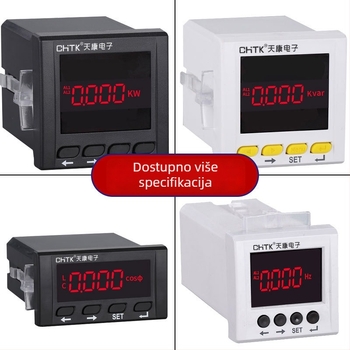 Digitalni mjerni uređaj za energiju s digitalnim zaslonom: aktivna snaga, reaktivna snaga i faktor snage