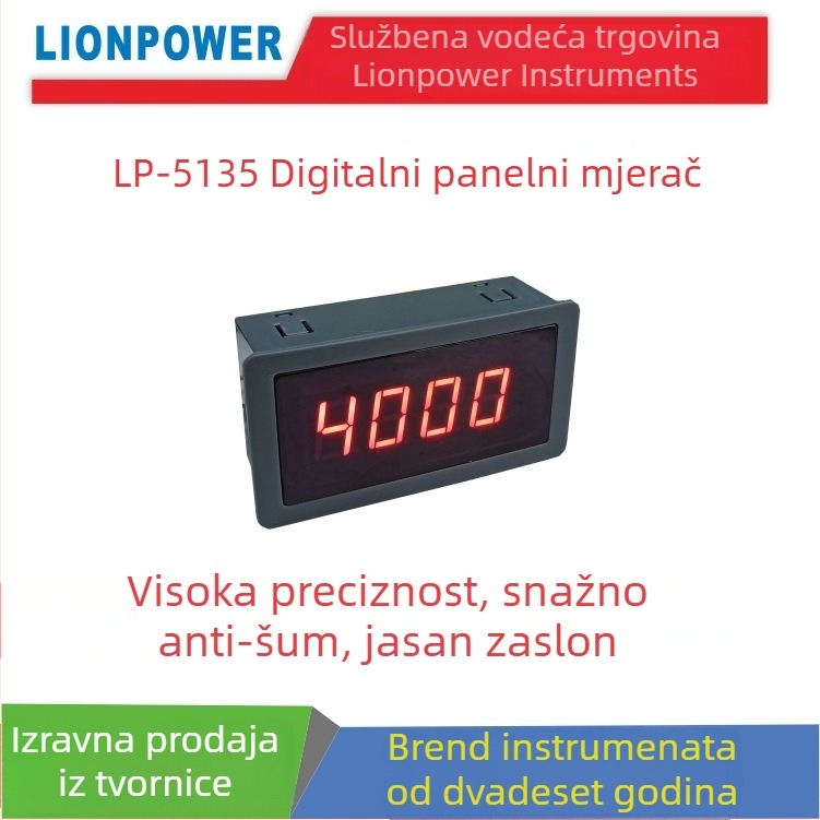 LP-5135 serija DC 5V digitalni panelni mjerač struje i napona, mjerenje frekvencije i okretaja