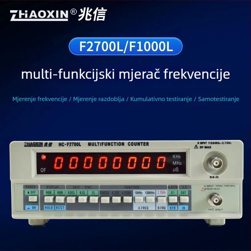 Megapixin HC-F1000L/HC-F2700L frekvencijski mjerni uređaj s kristalnim oscilatorom, 1 GHz, 2,7 GHz, 8‑bitno brojanje