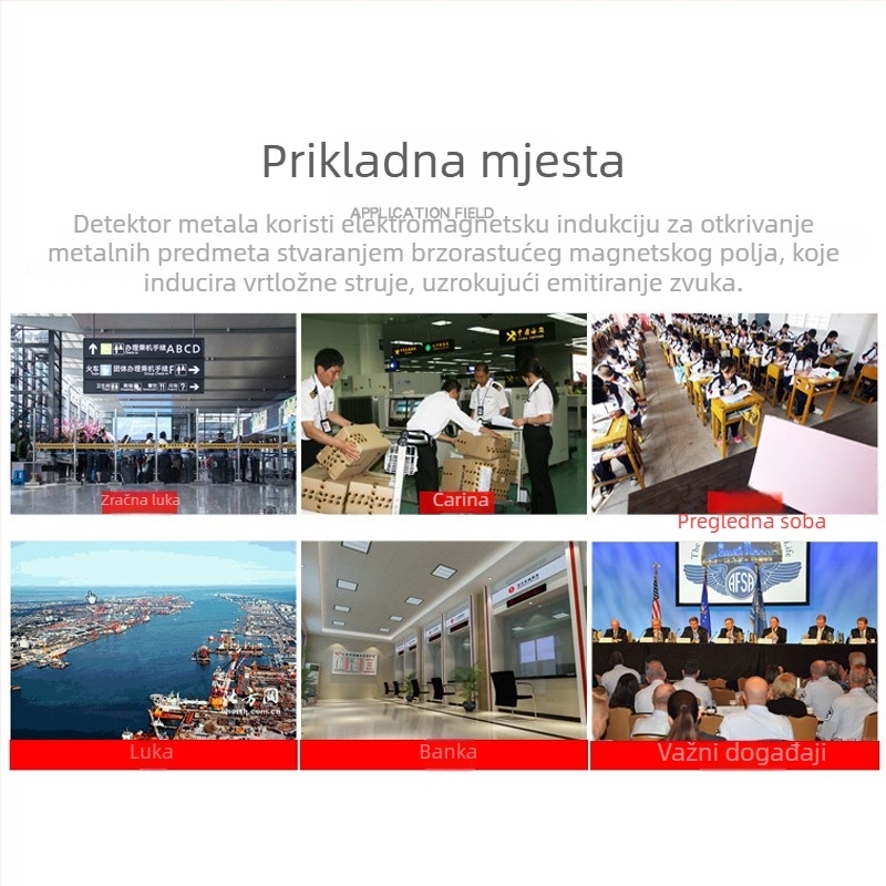 Hima AR954 Ručni detektor metala, napajanje 9V baterija, načini alarma: zvuk, vibracija, alarm putem slušalica