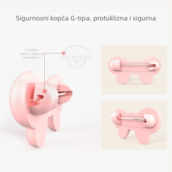 Dječja sigurnosna broš za odjeću — plastika, crtani stil, višefunkcionalna, prilagodljiva, fiksna