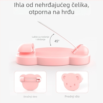 Dječja sigurnosna broš za odjeću — plastika, crtani stil, višefunkcionalna, prilagodljiva, fiksna