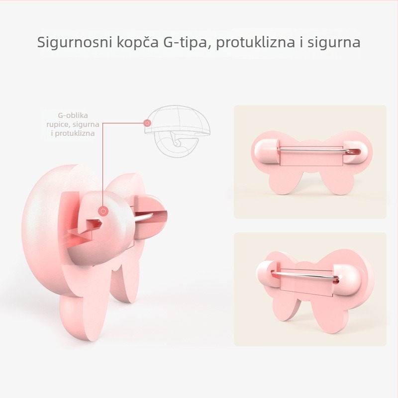 Dječja sigurnosna broš za odjeću — plastika, crtani stil, višefunkcionalna, prilagodljiva, fiksna