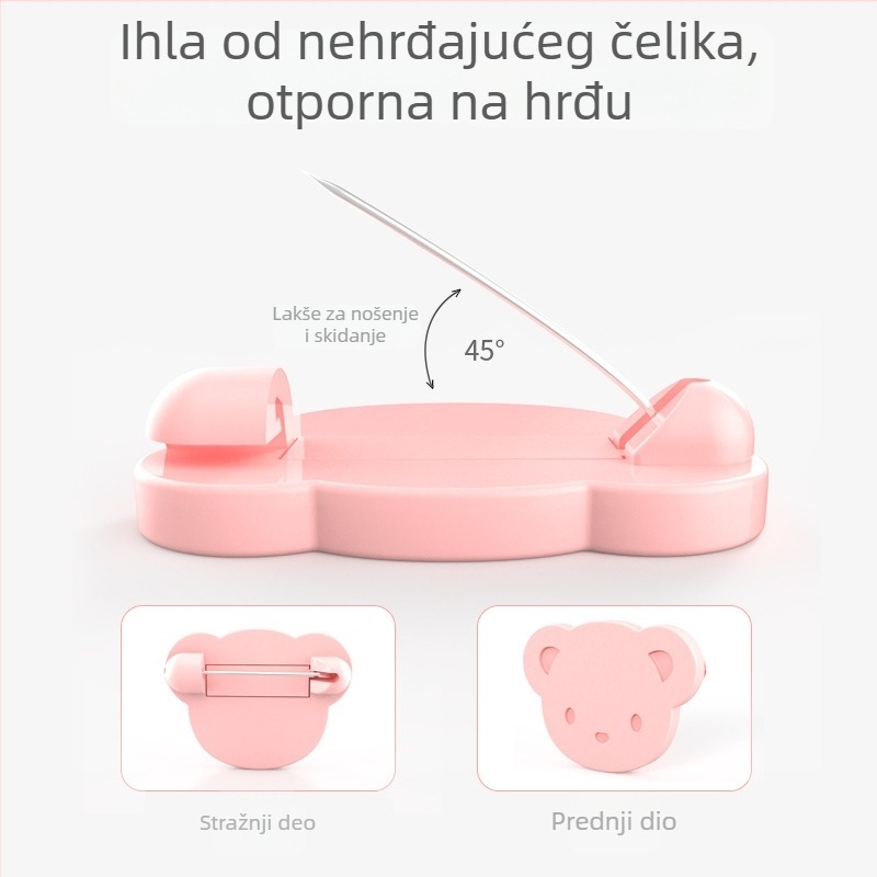 Dječja sigurnosna broš za odjeću — plastika, crtani stil, višefunkcionalna, prilagodljiva, fiksna