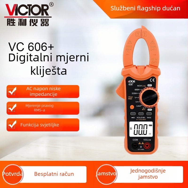 Victory VC606 AC/DC digitalni kleštni mjerni uređaj