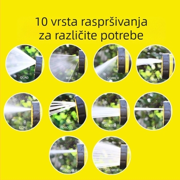 Vrtni vodeni pištolj set s 10 načina tuš glave, teleskopska vodena cijev, visoki tlak za pranje automobila; Značka: Tiger Knight; Materijal vrha pištolja: Inženjerske plastike; Tlak vode: Voda s slavine; Težina: 1