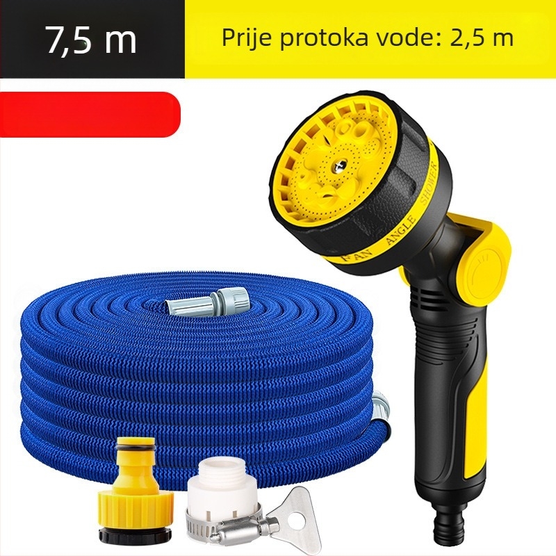 Vrtni vodeni pištolj set s 10 načina tuš glave, teleskopska vodena cijev, visoki tlak za pranje automobila; Značka: Tiger Knight; Materijal vrha pištolja: Inženjerske plastike; Tlak vode: Voda s slavine; Težina: 1