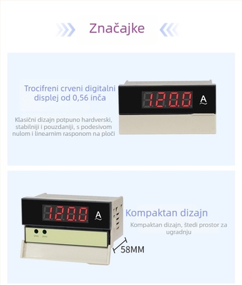 DK8A-DV20 digitalni voltmetar s tahometrom i frekvencimetrom TOKY