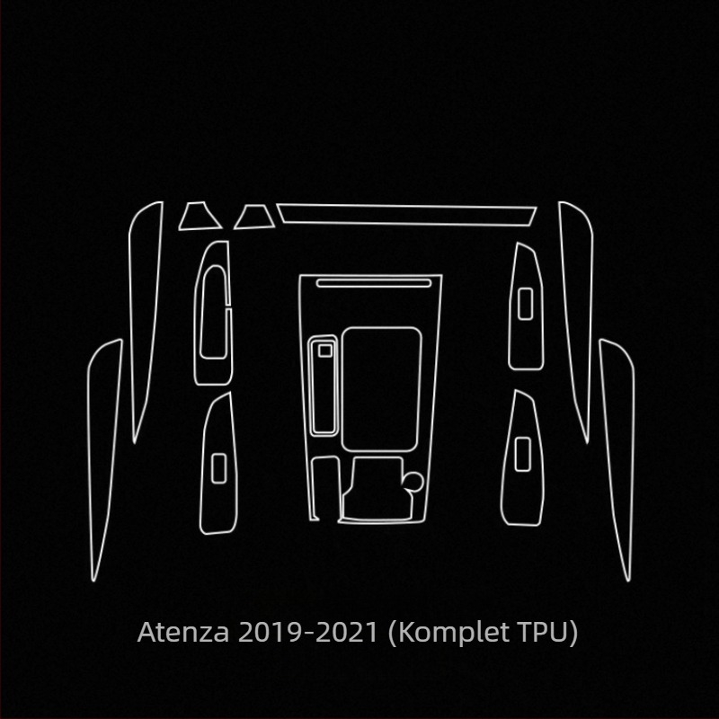 TPU unutarnja zaštitna folija za Mazda3 (2020–2024), CX-5 i CX-30 — jednodijelna oblikovana zaštita za područje mjenjača i zaslona navigacije