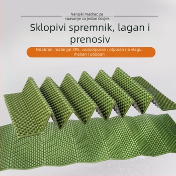 XPE jaje gnijezdo prostirka za spavanje, sklopiva, debela s aluminijskom folijom, kampiranje, putovanje, prijenosna za jednu osobu
