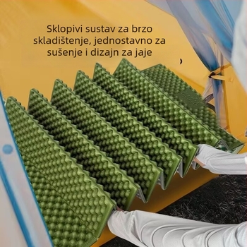 XPE jaje gnijezdo prostirka za spavanje, sklopiva, debela s aluminijskom folijom, kampiranje, putovanje, prijenosna za jednu osobu
