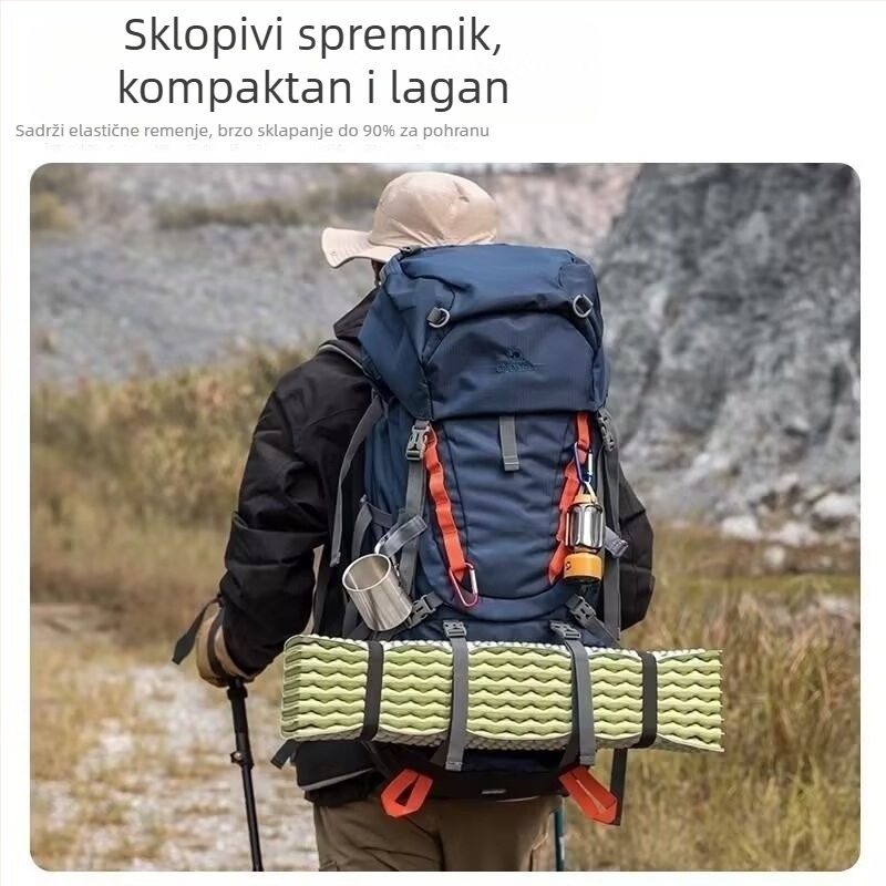 XPE jaje gnijezdo prostirka za spavanje, sklopiva, debela s aluminijskom folijom, kampiranje, putovanje, prijenosna za jednu osobu