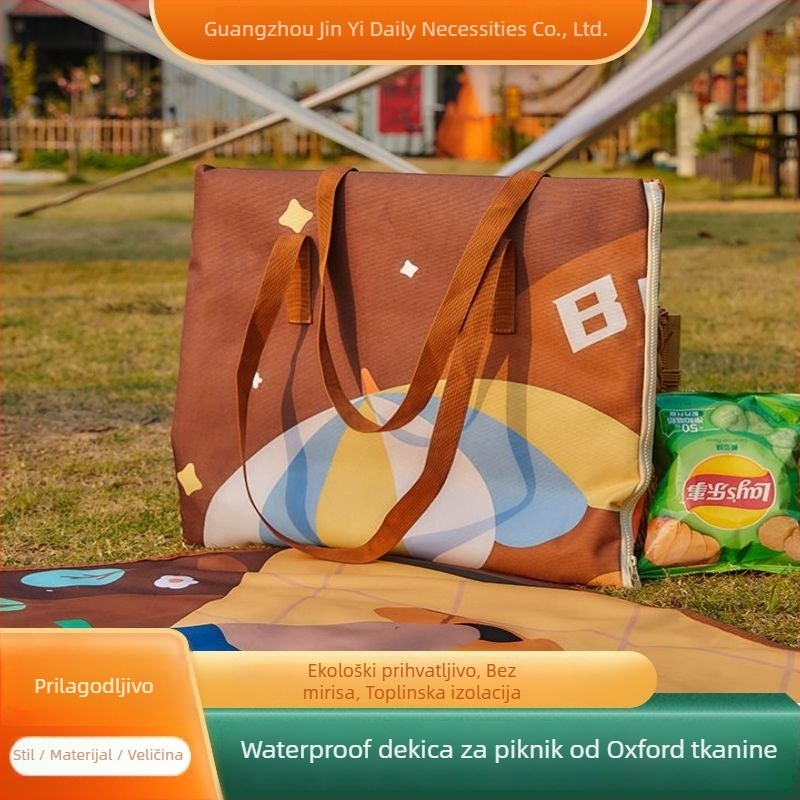 Piknik prostirka od Oxford tkanine, protuklizna i vodootporna, 800 g, veliki model, za 2–4 osobe