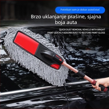 Mop za pranje automobila s teleskopskom ručkom – ABS tijelo, ručka od legure, štiti boju, izdržljiv alat za čišćenje auta