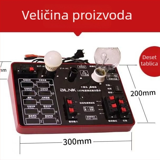 BLINKE LED tester napajanja s sedmokanalnim zaslonom i mjerenjem struje i napona; kutija za ispitivanje s 4/7/10 kanala