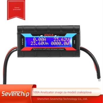 Wattmetar za modele zrakoplova, 0-60V, 0-100A, max. 200A, visoka preciznost analiza potrošnje energije