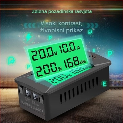 peacefair DC digitalni volt-ammeter, model pzem-025, 0–300A/300V tester snage i energije