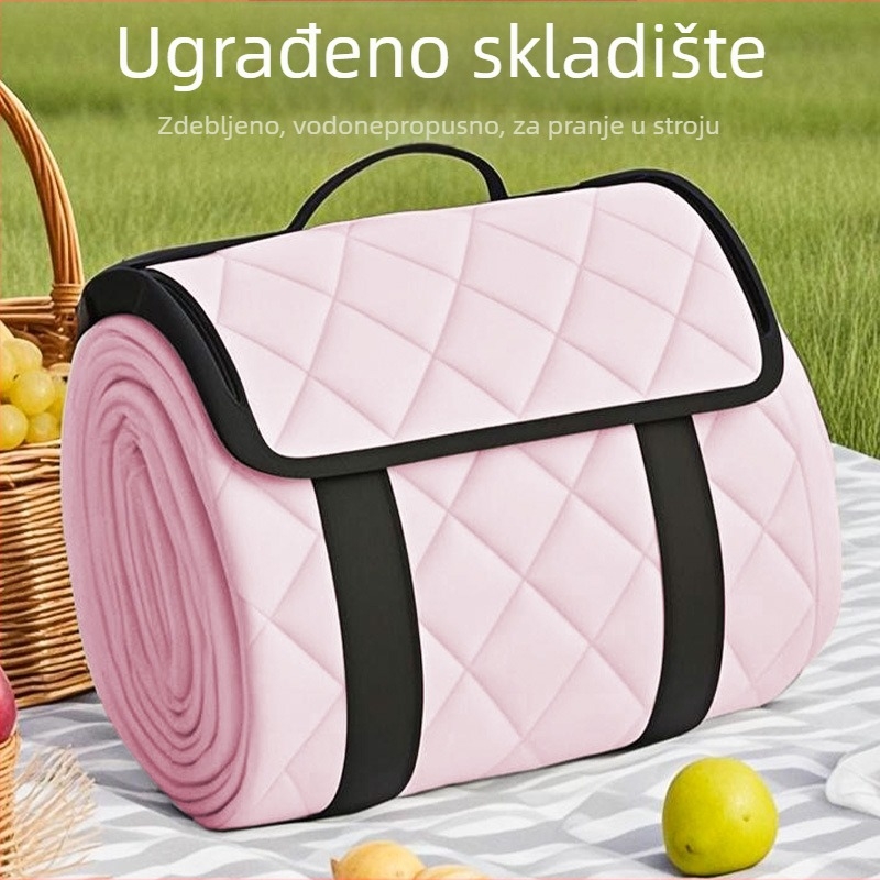 Vanjska piknik podloga od Oxford platna, vodootporna i toplinski izolirana, debela, sklopiva, strojno pranje