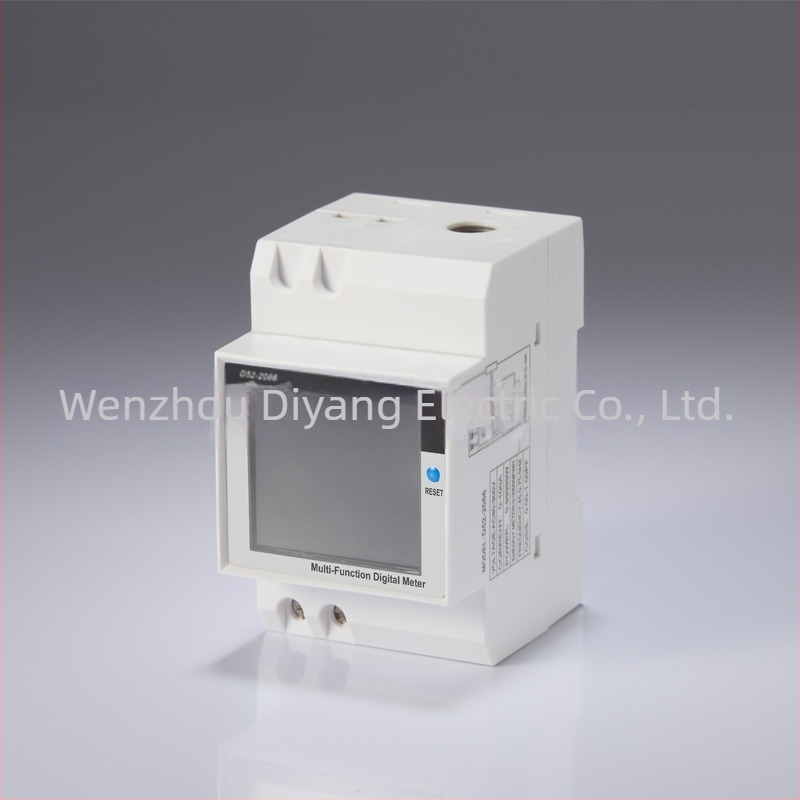 DIN-šina digitalni višefunkcionalni mjerni uređaj za jednofaznu kućnu upotrebu – napon, struja i snaga – D52-2066