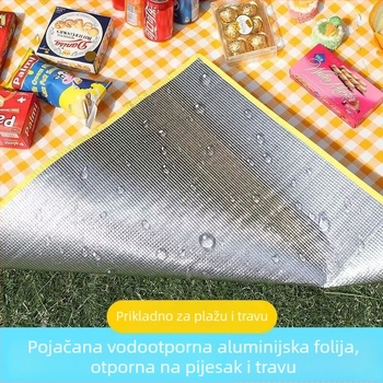 Vanjska piknik podloga, polietilen, vodootporna i otporna na vlagu, debeli jastuk, prijenosna za kampiranje
