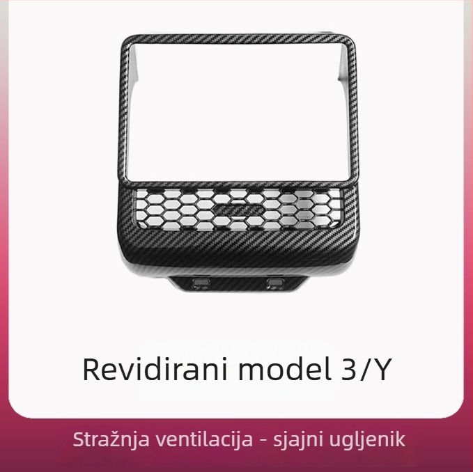 Unutarnji dijelovi za Model 3 Refresh 3 — plastični dijelovi s ljepilom, zaštitni pokrov središnje konzole