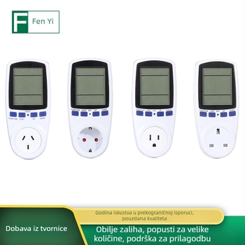 Energomjer s utičnicom, tester napona prema europskom standardu, s velikim zaslonom, model HY2051-European Standard