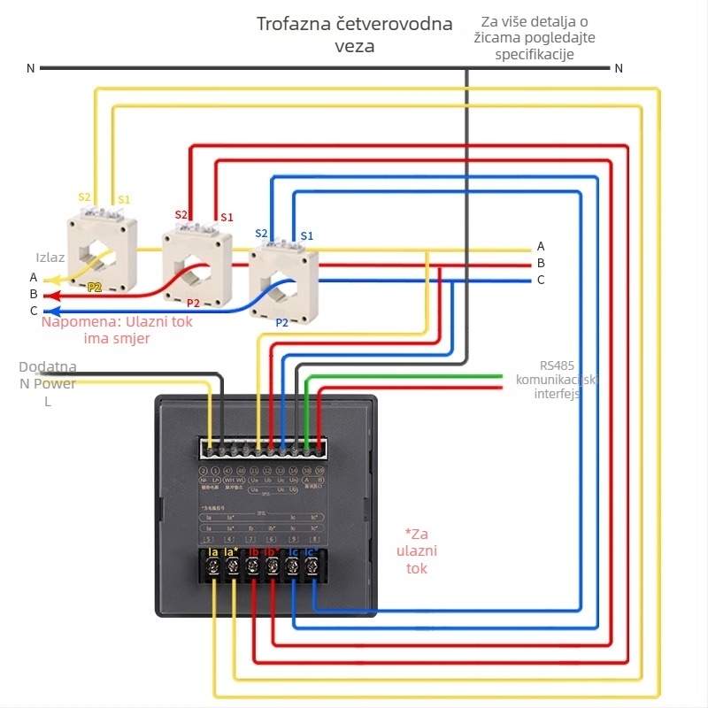 Višenamjenski mjerač snage Yongnuo K20 (5 A, 220 V, RS-485)