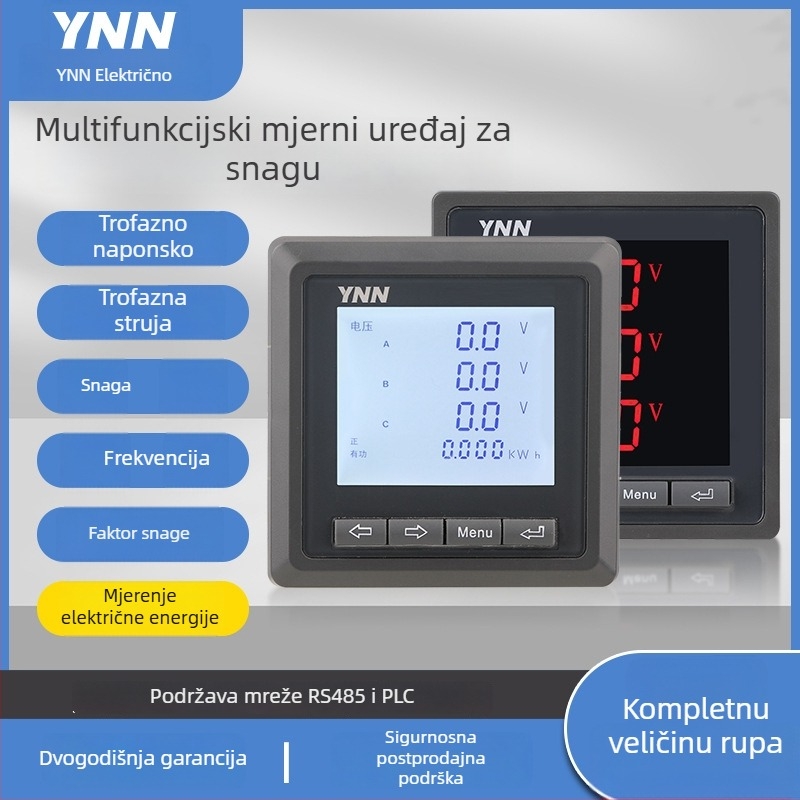 AC mjerni uređaj XE7, 220V, 5A, mjeri struju, napon, snagu i energiju