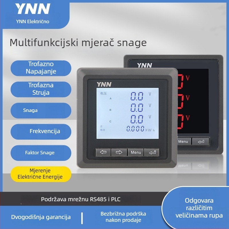 Mjerac snage D96 Yongnuo, referentno napajanje 220V, osnovna struja 5A, dvosmjerno mjerenje energije, višenamjenski s komunikacijom