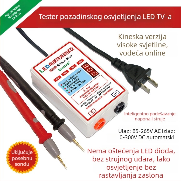 300V LED tester za LED trake televizora — visoko precizan LED tester za provjeru LED dioda