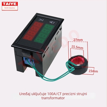 DL69-2042 AC voltmetar i ampermetar s digitalnim prikazom, dvostruki prikaz, 220/380 V, 100 A
